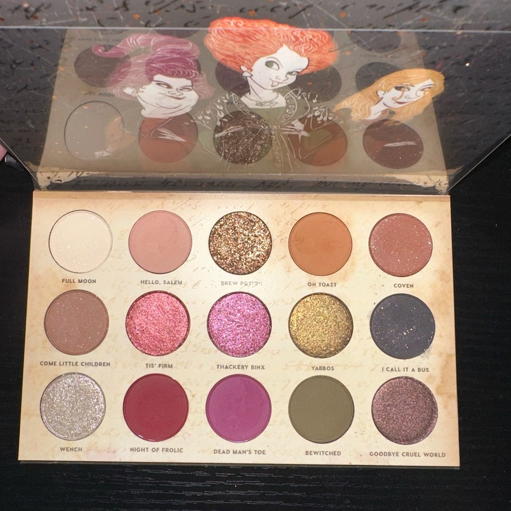 Colourpop x Disney hocus pocus gather round sisters palette